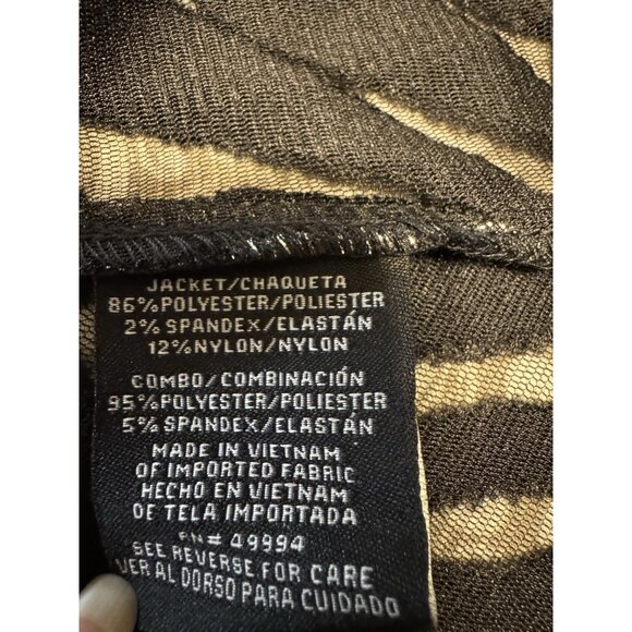 R & M Richards 16W Black 3 Pc Set Jacket Pant Suit Party Wedding Guest $190 NEW - Picture 15 of 16